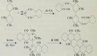 An illustration from Versuche zur Einfürung mehrerer Phtalsäurereste in aromatische Verbindungen und zur Darstellung neuer Küpenfarbstoffe der Anthracenreihe : Anhang - über die Reduktion der o-benzoylbenzoesäure, von der Technischen Hochschule "Fridericiana" zu Karlsruhe genehmigte Dissertation zur erlangung der Würde eines Doktor-Ingenieurs (1908)