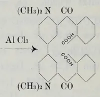 An illustration from Versuche zur Einfürung mehrerer Phtalsäurereste in aromatische Verbindungen und zur Darstellung neuer Küpenfarbstoffe der Anthracenreihe : Anhang - über die Reduktion der o-benzoylbenzoesäure, von der Technischen Hochschule "Fridericiana" zu Karlsruhe genehmigte Dissertation zur erlangung der Würde eines Doktor-Ingenieurs (1908)