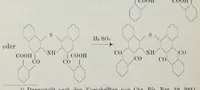 An illustration from Versuche zur Einfürung mehrerer Phtalsäurereste in aromatische Verbindungen und zur Darstellung neuer Küpenfarbstoffe der Anthracenreihe : Anhang - über die Reduktion der o-benzoylbenzoesäure, von der Technischen Hochschule "Fridericiana" zu Karlsruhe genehmigte Dissertation zur erlangung der Würde eines Doktor-Ingenieurs (1908)
