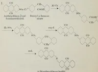 An illustration from Versuche zur Einfürung mehrerer Phtalsäurereste in aromatische Verbindungen und zur Darstellung neuer Küpenfarbstoffe der Anthracenreihe : Anhang - über die Reduktion der o-benzoylbenzoesäure, von der Technischen Hochschule "Fridericiana" zu Karlsruhe genehmigte Dissertation zur erlangung der Würde eines Doktor-Ingenieurs (1908)