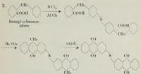 An illustration from Versuche zur Einfürung mehrerer Phtalsäurereste in aromatische Verbindungen und zur Darstellung neuer Küpenfarbstoffe der Anthracenreihe : Anhang - über die Reduktion der o-benzoylbenzoesäure, von der Technischen Hochschule "Fridericiana" zu Karlsruhe genehmigte Dissertation zur erlangung der Würde eines Doktor-Ingenieurs (1908)