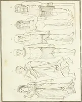 An illustration from Versuch über Gebräuche, Kleidung und Waffen der ältesten Völker bis auf Constantin den Grossen : nebst einigen Anmerkungen über die Schaubühne (1802)