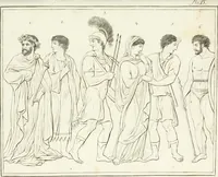 Picture 21 of 33 from Versuch über Gebräuche, Kleidung und Waffen der ältesten Völker bis auf Constantin den Grossen : nebst einigen Anmerkungen über die Schaubühne (1802), leaf 158