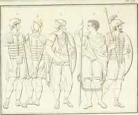 Picture 28 of 33 from Versuch über Gebräuche, Kleidung und Waffen der ältesten Völker bis auf Constantin den Grossen : nebst einigen Anmerkungen über die Schaubühne (1802), leaf 172