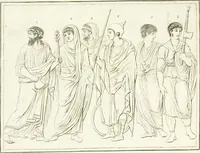 Picture 29 of 33 from Versuch über Gebräuche, Kleidung und Waffen der ältesten Völker bis auf Constantin den Grossen : nebst einigen Anmerkungen über die Schaubühne (1802), leaf 174