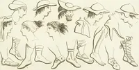 An illustration from Versuch über Gebräuche, Kleidung und Waffen der ältesten Völker bis auf Constantin den Grossen : nebst einigen Anmerkungen über die Schaubühne (1802)