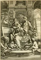 An illustration from Vervolg der leerzaame zinnebeelden ; Spiegel der boetvaardigheid en genade ; en eenige Stichtelyke gezangen (1758)