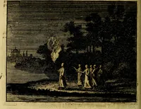 An illustration from Vervolg der leerzaame zinnebeelden ; Spiegel der boetvaardigheid en genade : en eenige stichtelyke gezangen (1758)