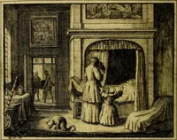 An illustration from Vervolg der leerzaame zinnebeelden ; Spiegel der boetvaardigheid en genade : en eenige stichtelyke gezangen (1758)