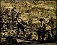 An illustration from Vervolg der leerzaame zinnebeelden ; Spiegel der boetvaardigheid en genade : en eenige stichtelyke gezangen (1758)