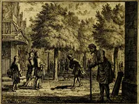 An illustration from Vervolg der leerzaame zinnebeelden ; Spiegel der boetvaardigheid en genade : en eenige stichtelyke gezangen (1758)