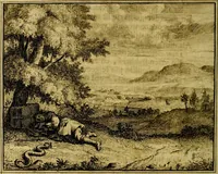 An illustration from Vervolg der leerzaame zinnebeelden ; Spiegel der boetvaardigheid en genade : en eenige stichtelyke gezangen (1758)