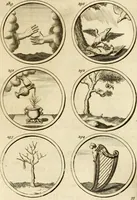 An illustration from Verzámeling van uitgekórene zin-spreuken, en zinnebeeldige print-vercieringen : eertyds, op bevel van den aller doorlugtigsten keizer der Russen, Peter Alexis, of de Gróte, getékent en gesnéden : en nu op nieus verrykt : met agthondert en veertig byschriften in verzen (1743)