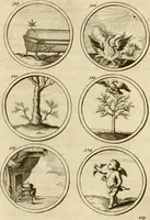 An illustration from Verzámeling van uitgekórene zin-spreuken, en zinnebeeldige print-vercieringen : eertyds, op bevel van den aller doorlugtigsten keizer der Russen, Peter Alexis, of de Gróte, getékent en gesnéden : en nu op nieus verrykt : met agthondert en veertig byschriften in verzen (1743)