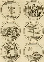 An illustration from Verzámeling van uitgekórene zin-spreuken, en zinnebeeldige print-vercieringen : eertyds, op bevel van den aller doorlugtigsten keizer der Russen, Peter Alexis, of de Gróte, getékent en gesnéden : en nu op nieus verrykt : met agthondert en veertig byschriften in verzen (1743)
