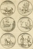 An illustration from Verzámeling van uitgekórene zin-spreuken, en zinnebeeldige print-vercieringen : eertyds, op bevel van den aller doorlugtigsten keizer der Russen, Peter Alexis, of de Gróte, getékent en gesnéden : en nu op nieus verrykt : met agthondert en veertig byschriften in verzen (1743)