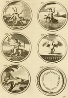 An illustration from Verzámeling van uitgekórene zin-spreuken, en zinnebeeldige print-vercieringen : eertyds, op bevel van den aller doorlugtigsten keizer der Russen, Peter Alexis, of de Gróte, getékent en gesnéden : en nu op nieus verrykt : met agthondert en veertig byschriften in verzen (1743)