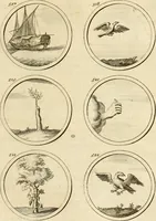 Picture 111 of 176 from Verzámeling van uitgekórene zin-spreuken, en zinnebeeldige print-vercieringen : eertyds, op bevel van den aller doorlugtigsten keizer der Russen, Peter Alexis, of de Gróte, getékent en gesnéden : en nu op nieus verrykt : met agthondert en veertig byschriften in verzen (1743), leaf 190