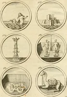 An illustration from Verzámeling van uitgekórene zin-spreuken, en zinnebeeldige print-vercieringen : eertyds, op bevel van den aller doorlugtigsten keizer der Russen, Peter Alexis, of de Gróte, getékent en gesnéden : en nu op nieus verrykt : met agthondert en veertig byschriften in verzen (1743)