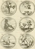 An illustration from Verzámeling van uitgekórene zin-spreuken, en zinnebeeldige print-vercieringen : eertyds, op bevel van den aller doorlugtigsten keizer der Russen, Peter Alexis, of de Gróte, getékent en gesnéden : en nu op nieus verrykt : met agthondert en veertig byschriften in verzen (1743)