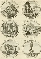 An illustration from Verzámeling van uitgekórene zin-spreuken, en zinnebeeldige print-vercieringen : eertyds, op bevel van den aller doorlugtigsten keizer der Russen, Peter Alexis, of de Gróte, getékent en gesnéden : en nu op nieus verrykt : met agthondert en veertig byschriften in verzen (1743)