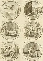 An illustration from Verzámeling van uitgekórene zin-spreuken, en zinnebeeldige print-vercieringen : eertyds, op bevel van den aller doorlugtigsten keizer der Russen, Peter Alexis, of de Gróte, getékent en gesnéden : en nu op nieus verrykt : met agthondert en veertig byschriften in verzen (1743)