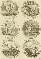 An illustration from Verzámeling van uitgekórene zin-spreuken, en zinnebeeldige print-vercieringen : eertyds, op bevel van den aller doorlugtigsten keizer der Russen, Peter Alexis, of de Gróte, getékent en gesnéden : en nu op nieus verrykt : met agthondert en veertig byschriften in verzen (1743)