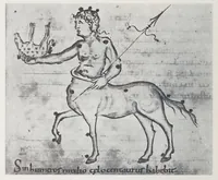 An illustration from Verzeichnis astrologischer und mythologischer illustrierter Handschriften des lateinischen Mittelalters / von Fritz Saxl und Hans Meier. (1915)