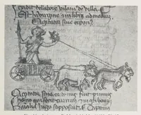An illustration from Verzeichnis astrologischer und mythologischer illustrierter Handschriften des lateinischen Mittelalters / von Fritz Saxl und Hans Meier. (1915)
