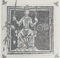 An illustration from Verzeichnis astrologischer und mythologischer illustrierter Handschriften des lateinischen Mittelalters / von Fritz Saxl und Hans Meier. (1915)