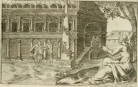 An illustration from Iani Iacobi Boissardi Vesuntini Emblematum liber = Emblemes latins de I.I. Boissard (1588)