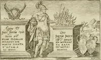 Picture 23 of 47 from Iani Iacobi Boissardi Vesuntini Emblematum liber = Emblemes latins de I.I. Boissard (1588), leaf 54