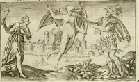 An illustration from Iani Iacobi Boissardi Vesuntini Emblematum liber = Emblemes latins de I.I. Boissard (1588)