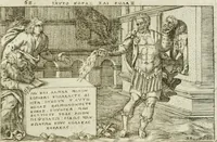 Picture 35 of 47 from Iani Iacobi Boissardi Vesuntini Emblematum liber = Emblemes latins de I.I. Boissard (1588), leaf 74