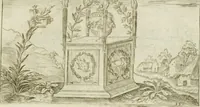 An illustration from Iani Iacobi Boissardi Vesuntini Emblematum liber = Emblemes latins de I.I. Boissard (1588)