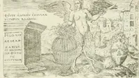 Picture 43 of 47 from Iani Iacobi Boissardi Vesuntini Emblematum liber = Emblemes latins de I.I. Boissard (1588), leaf 90