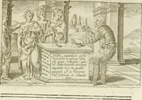 An illustration from Iani Iacobi Boissardi Vesuntini Emblematum liber = Emblemes latins de I.I. Boissard (1588)