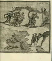 An illustration from Vetera monimenta : in quibus praecipuè musiva opera sacarum profanarumque aedium structura, ac nonnulli antiqui ritus, dissertationibus, iconibusque illustrantur (1690)