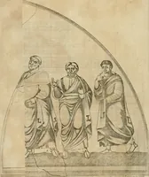An illustration from Vetera monimenta : in quibus praecipuè musiva opera sacarum profanarumque aedium structura, ac nonnulli antiqui ritus, dissertationibus, iconibusque illustrantur (1690)