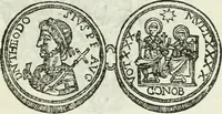 Picture 135 of 136 from Vetera monimenta : in quibus praecipuè musiva opera sacarum profanarumque aedium structura, ac nonnulli antiqui ritus, dissertationibus, iconibusque illustrantur (1690), leaf 454