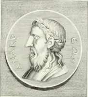 Picture 49 of 102 from Veterum illustrium philosophorum, poetarum, rhetorum, et oratorum imagines : ex vetustis nummis, gemmis, hermis, marmoribus, alijsque antiquis monumentis desumptae (1685), leaf 122