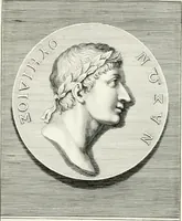 An illustration from Veterum illustrium philosophorum, poetarum, rhetorum, et oratorum imagines : ex vetustis nummis, gemmis, hermis, marmoribus, alijsque antiquis monumentis desumptae (1685)