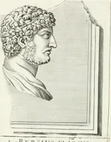 Picture 68 of 102 from Veterum illustrium philosophorum, poetarum, rhetorum, et oratorum imagines : ex vetustis nummis, gemmis, hermis, marmoribus, alijsque antiquis monumentis desumptae (1685), leaf 152