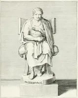 Picture 71 of 102 from Veterum illustrium philosophorum, poetarum, rhetorum, et oratorum imagines : ex vetustis nummis, gemmis, hermis, marmoribus, alijsque antiquis monumentis desumptae (1685), leaf 158