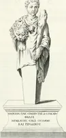 Picture 100 of 102 from Veterum illustrium philosophorum, poetarum, rhetorum, et oratorum imagines : ex vetustis nummis, gemmis, hermis, marmoribus, alijsque antiquis monumentis desumptae (1685), leaf 234