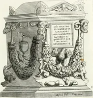 An illustration from Veterum illustrium philosophorum, poetarum, rhetorum, et oratorum imagines : ex vetustis nummis, gemmis, hermis, marmoribus, alijsque antiquis monumentis desumptae (1685)