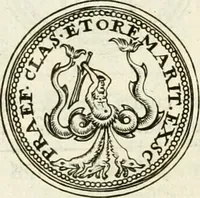 An illustration from Veterum Romanorum Religio castrametatio, disciplina militaris ut & balneae ex antiquis numismatibus & lapidibus demonstrata (1686)