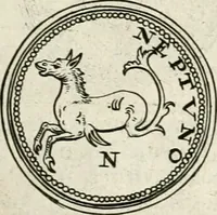 An illustration from Veterum Romanorum Religio castrametatio, disciplina militaris ut & balneae ex antiquis numismatibus & lapidibus demonstrata (1686)