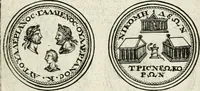 An illustration from Veterum Romanorum Religio castrametatio, disciplina militaris ut & balneae ex antiquis numismatibus & lapidibus demonstrata (1686)
