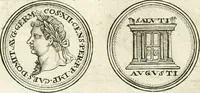 Picture 171 of 495 from Veterum Romanorum Religio castrametatio, disciplina militaris ut & balneae ex antiquis numismatibus & lapidibus demonstrata (1686), leaf 111
